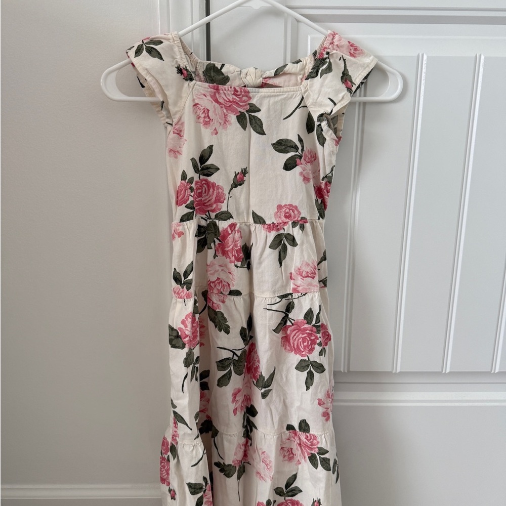Old Navy Girls Pink and Cream Floral Dress